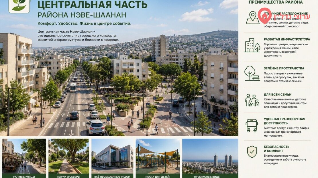 Центральная часть Неве-Шаанан в Хайфе: недвижимость, инфраструктура и качество жизни