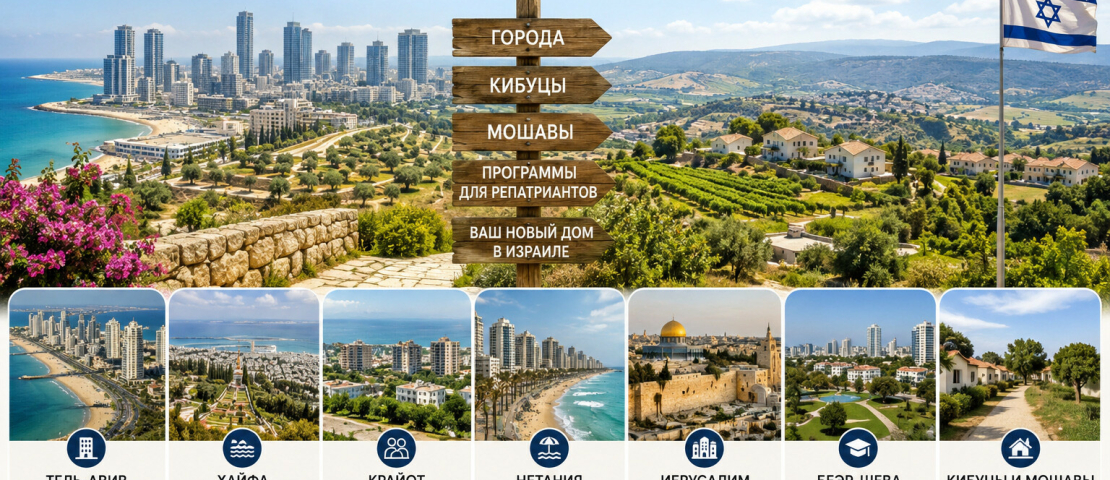 Где жить в Израиле новым репатриантам: города, кибуцы и разные варианты жизни