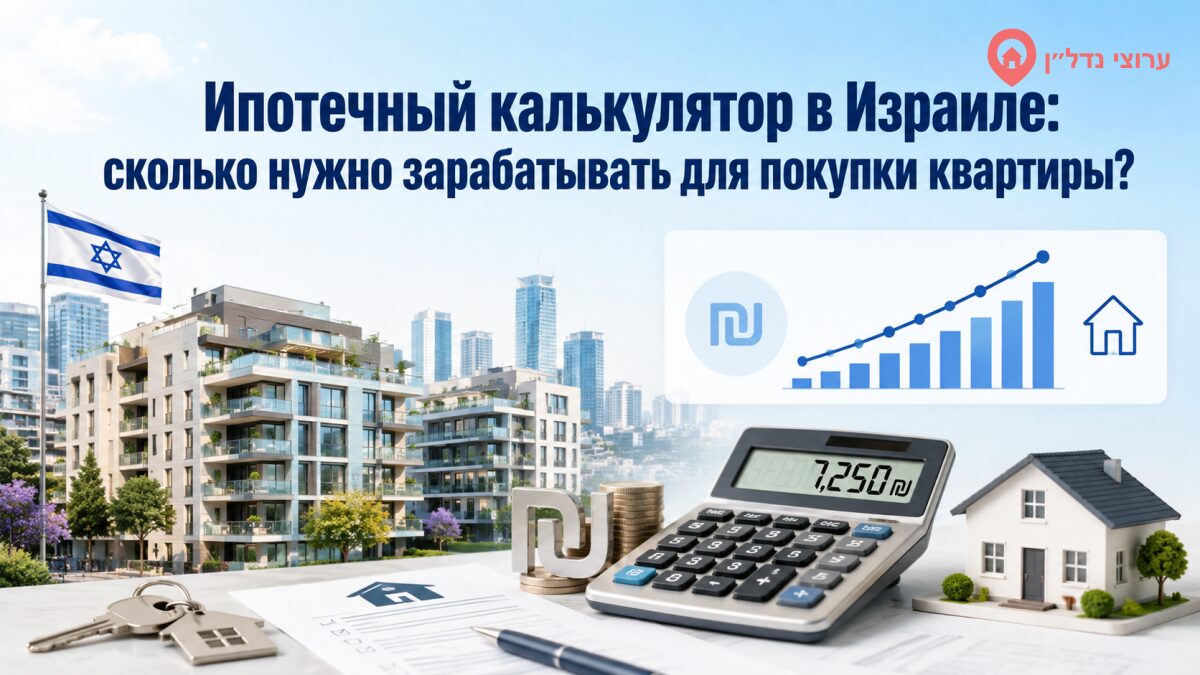 Ипотечный калькулятор в Израиле: сколько нужно зарабатывать для покупки квартиры?