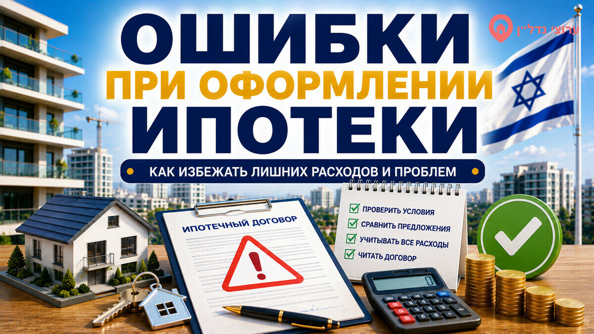 Ипотека в Израиле: самые распространенные ошибки покупателей