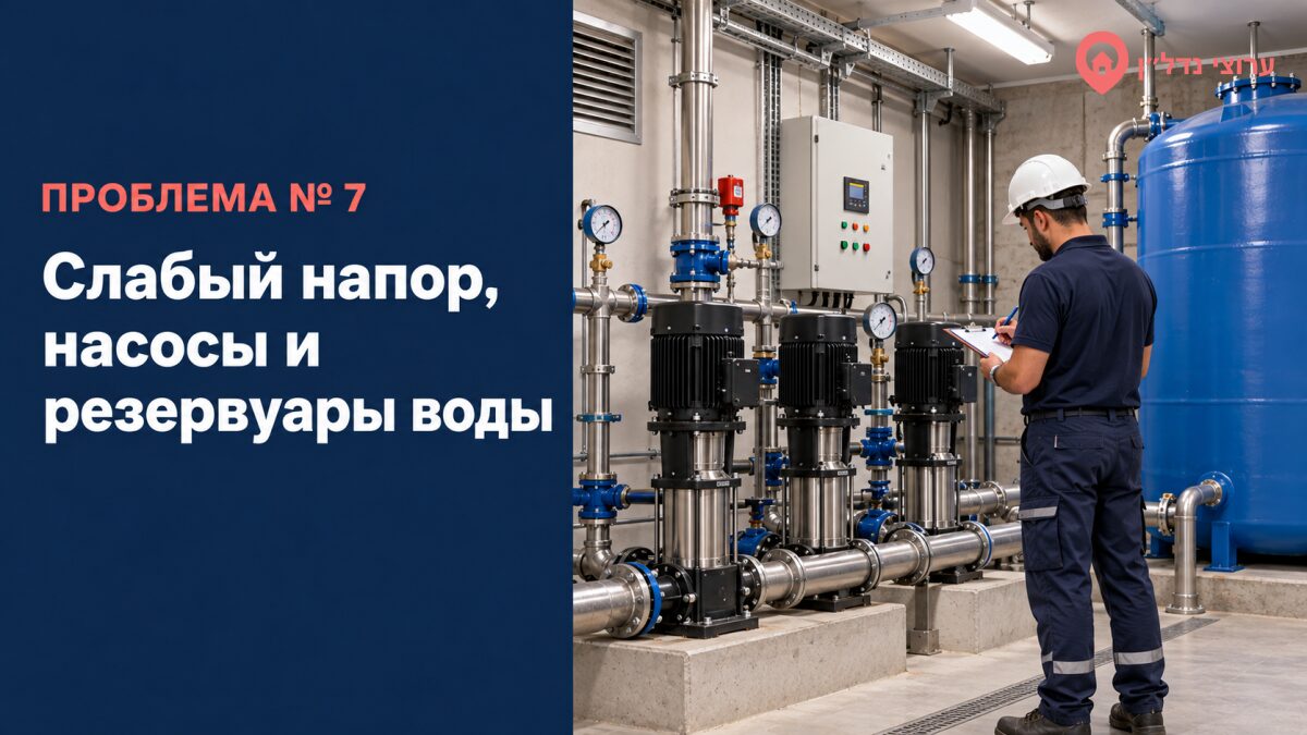 Слабый напор, насосы и резервуары воды