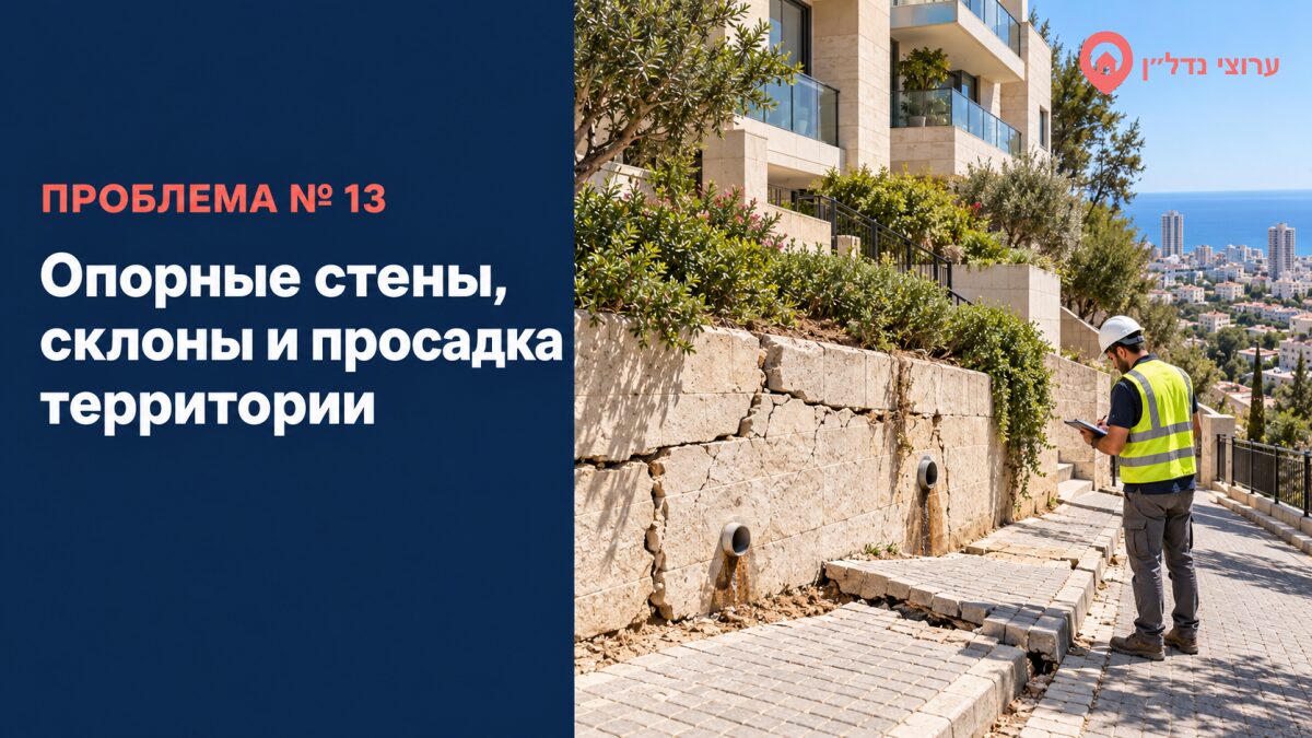 Опорные стены, склоны и просадка территории