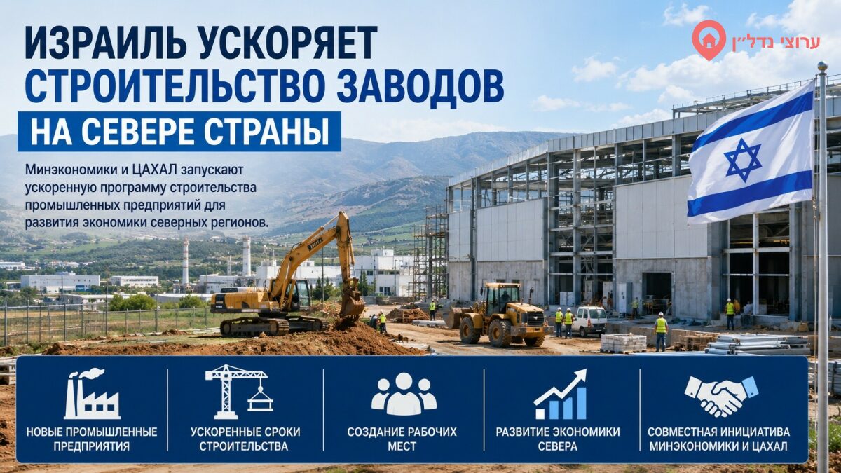 Израиль ускоряет строительство промышленных предприятий на севере страны