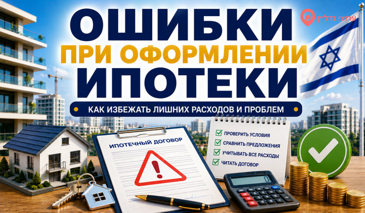 Ипотека в Израиле: самые распространенные ошибки покупателей