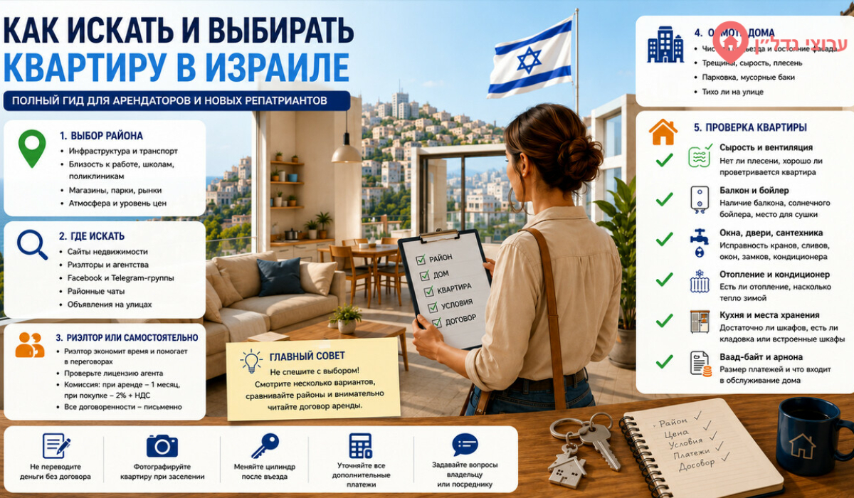 Как искать и выбирать квартиру в Израиле: полный гид для арендаторов и новых репатриантов