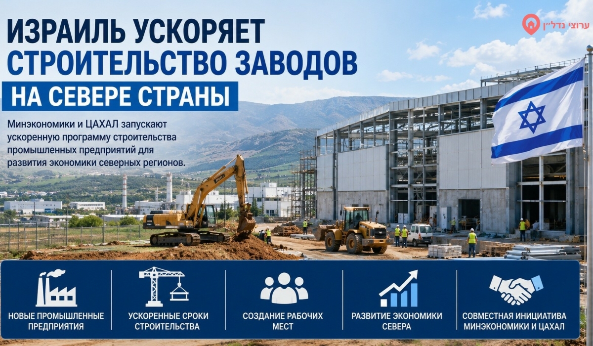 Израиль ускоряет строительство промышленных предприятий на севере страны