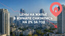 Цены на квартиры в Израиле снизились на 2% за год