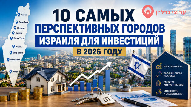 10 самых перспективных городов Израиля для инвестиций в недвижимость в 2026 году