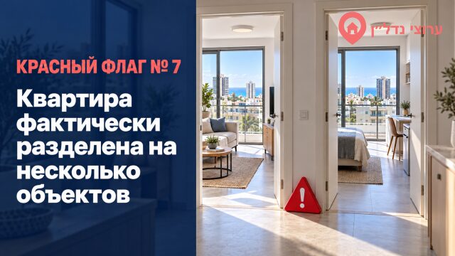 Квартира фактически разделена на несколько объектов