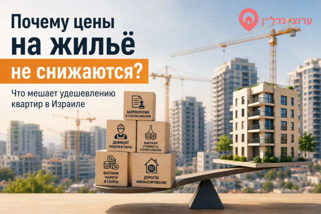 Почему цены на жильё в Израиле не снижаются: что действительно мешает удешевлению квартир