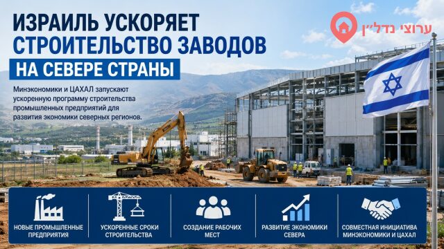 Израиль ускоряет строительство промышленных предприятий на севере страны