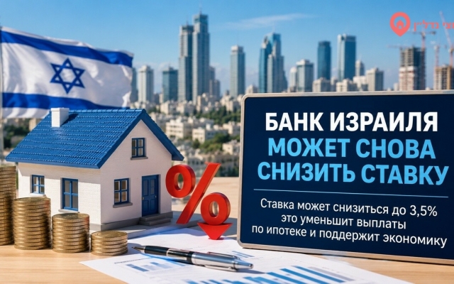 Банк Израиля может вновь снизить процентную ставку