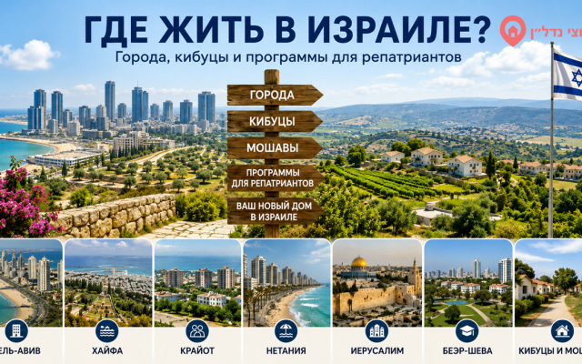 Где жить в Израиле новым репатриантам: города, кибуцы и разные варианты жизни