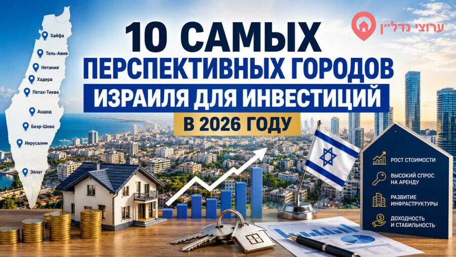 10 самых перспективных городов Израиля для инвестиций в недвижимость в 2026 году