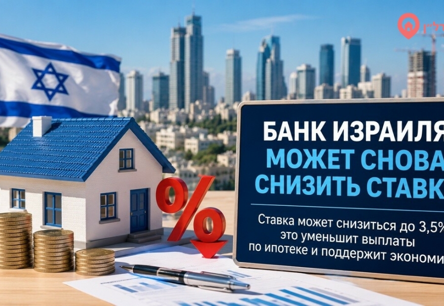 Банк Израиля может вновь снизить процентную ставку