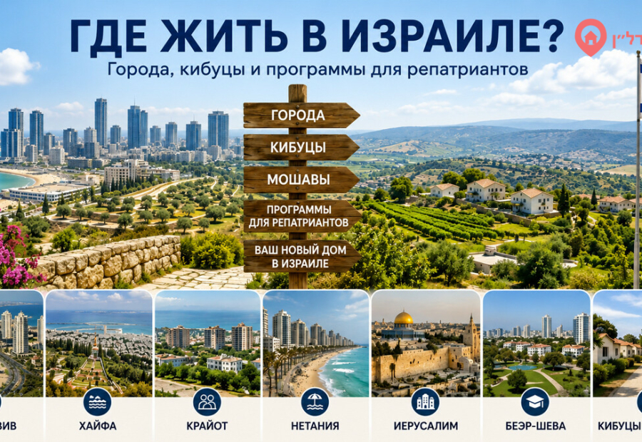 Где жить в Израиле новым репатриантам: города, кибуцы и разные варианты жизни