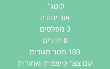 Продажа, дом, Ор-Йехуда